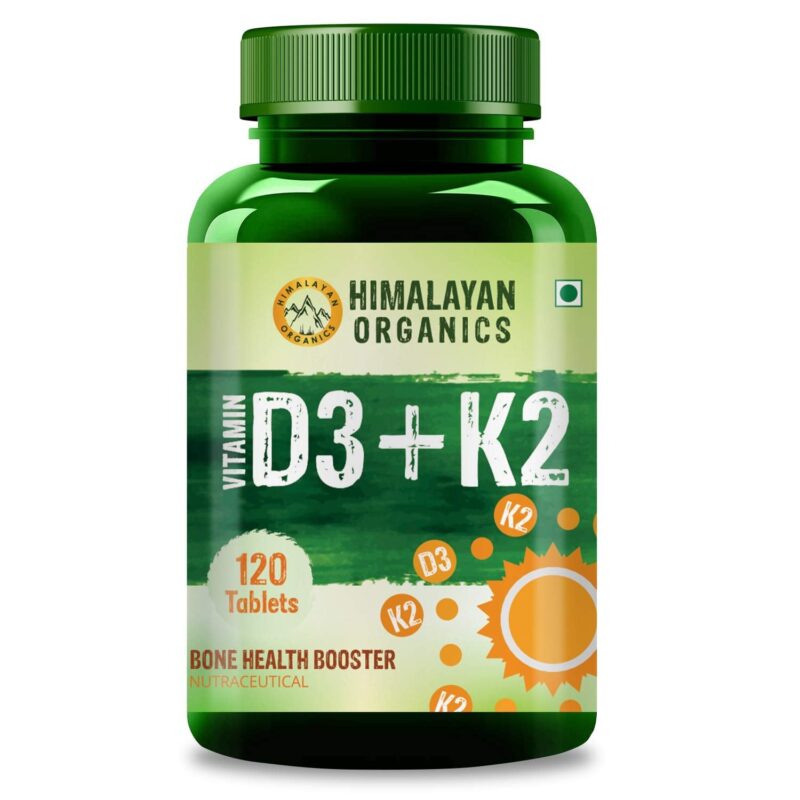 Himalayan Organics Vitamin D3 400 IU + K2 as MK7 Supplement