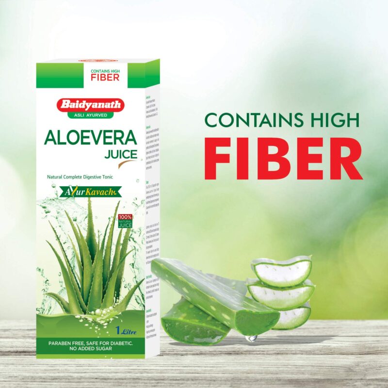 Baidyanath Aloe Vera juice with Pulp - 1L - Image 2