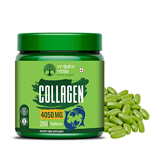 Vruksha Vitals Marine Collagen 4050 mg -with Vitamin E, Vitamin C and Hyderonic Acid Marine Collagen Powder Tablets/Capsules Supplement - Image 2