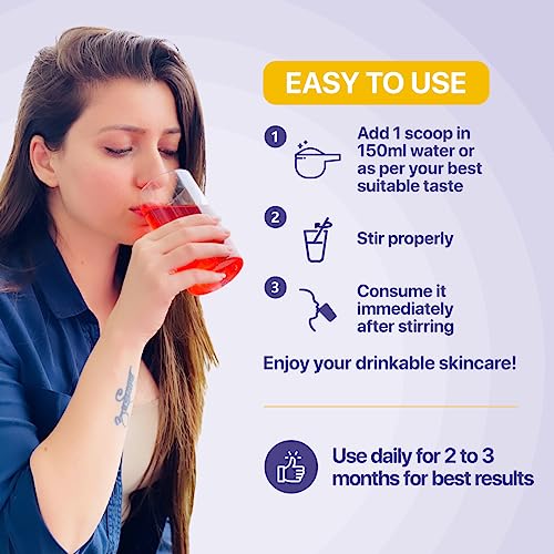 Nature's Island Skin Collagen Powder, Marine Collagen Peptides for Women & Men (Fruit,250g), Collagen Supplement with Biotin, HLA,Vitamin C,E,A, for Glowing Skin, Healthy Hair & Nails- Zero Sugar - Image 2