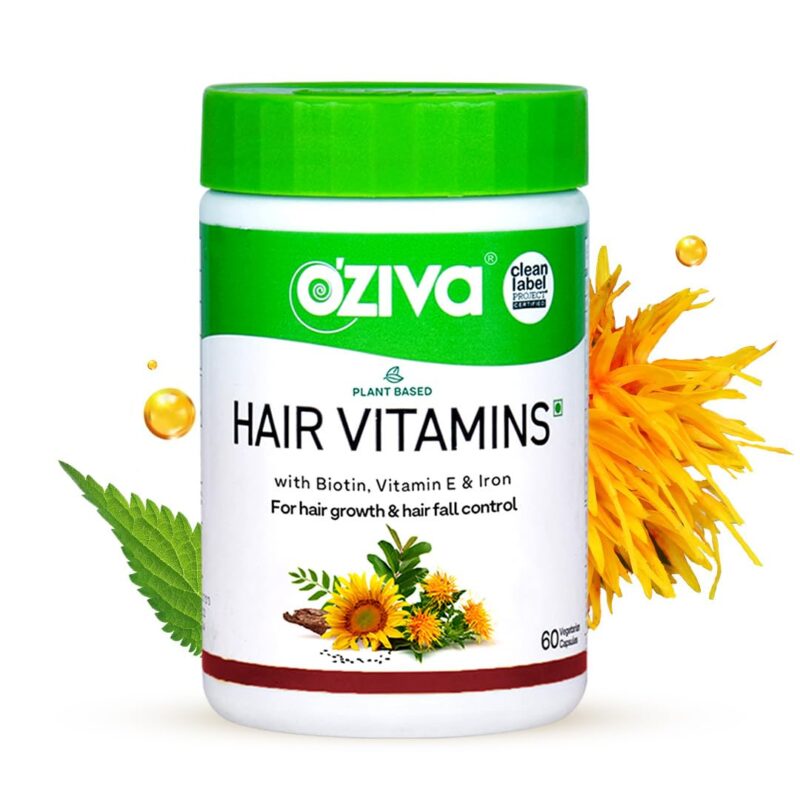 OZiva Hair Vitamins Capsules for Hair Fall Control & Hair Growth, 60 capsules