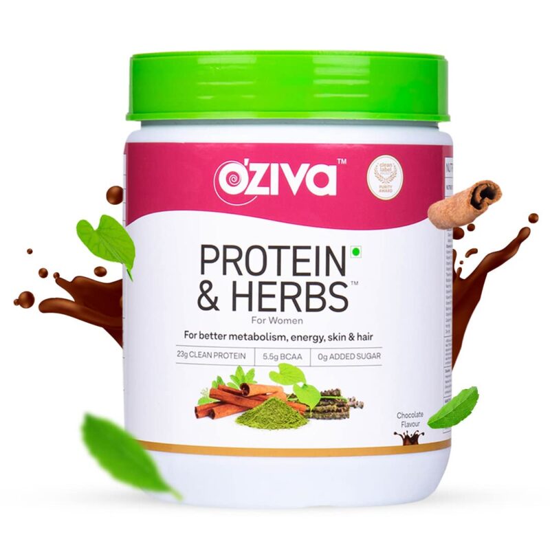 OZiva Protein & Herbs for Women, 500 g (Chocolate)