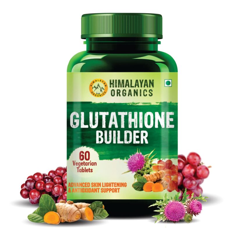 Himalayan Organics Glutathione Builder With Vitamin C,E,B6 & Curcumin Alpha Lipoic Acid - 60 Veg Tablets