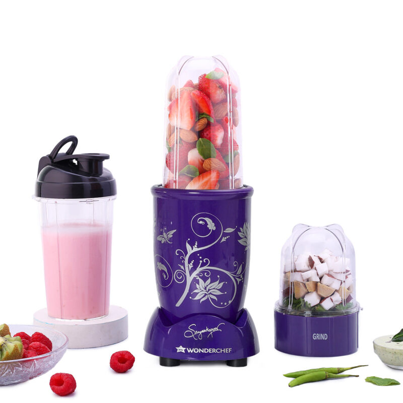 Nutri-blend Mixer Grinder Blender, Smoothie Maker, 3 Unbreakable Jars (Blending, Grinding, and Sipper Jar), 500W 22000 RPM 100% Full Copper Motor, SS Blades, 2 Year Warranty, Purple - Image 6