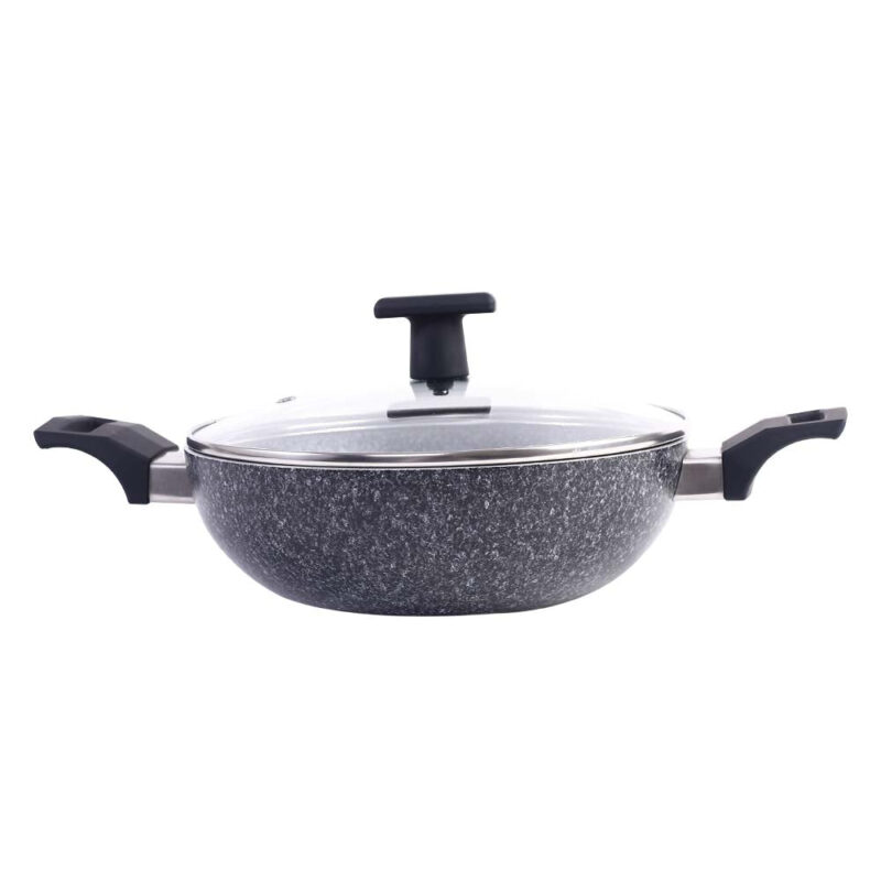 Graphite Kadhai with Lid 24 cm, 3 Years Warranty - Image 4