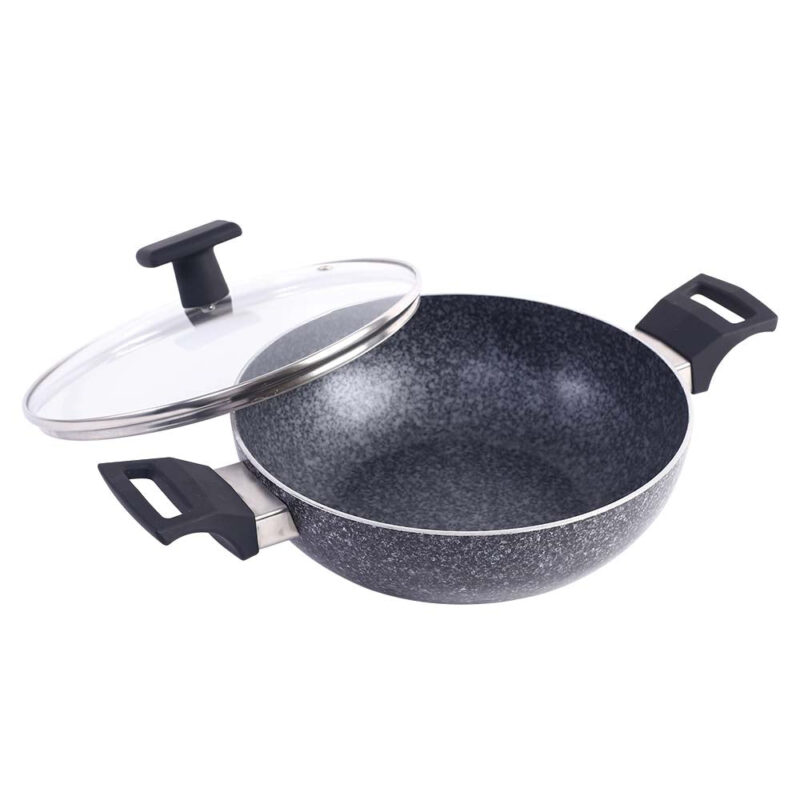 Graphite Kadhai with Lid 24 cm, 3 Years Warranty - Image 5