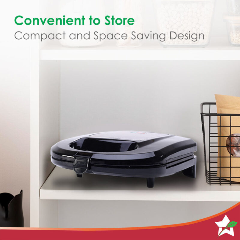 Ultima Sandwich Maker | 800 Watt | LED Indicator Lights | Non-Stick Coated Plates | Locking Latch | Energy Efficient | Dual-Sided Cooking Plates | Auto Thermostat Feature | Anti-Slip Base | Easy to Clean | 2 Years Warranty - Image 5