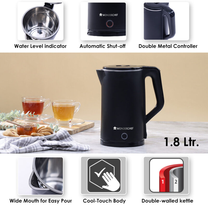 COOL-TOUCH Electric Kettle, 1500 W, 1.8 L, 1 Years Warranty - Image 4