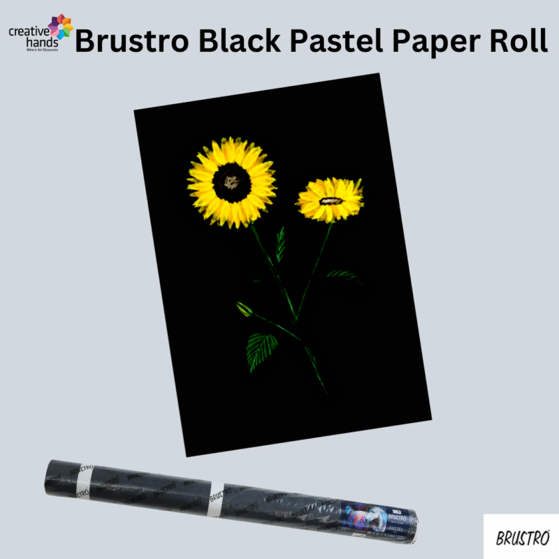 Brustro Pastel Paper Roll, Shade - Black, Size - 75 cm (30") X 10 mtr - Image 3