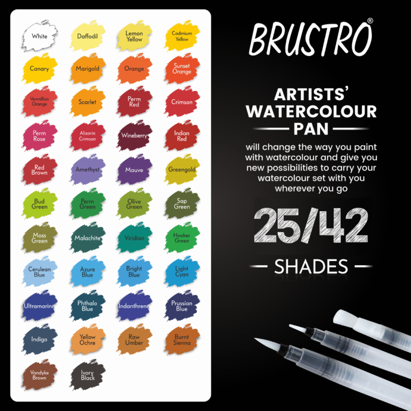 Brustro Artists Watercolour Pan Set of 25 - Image 2