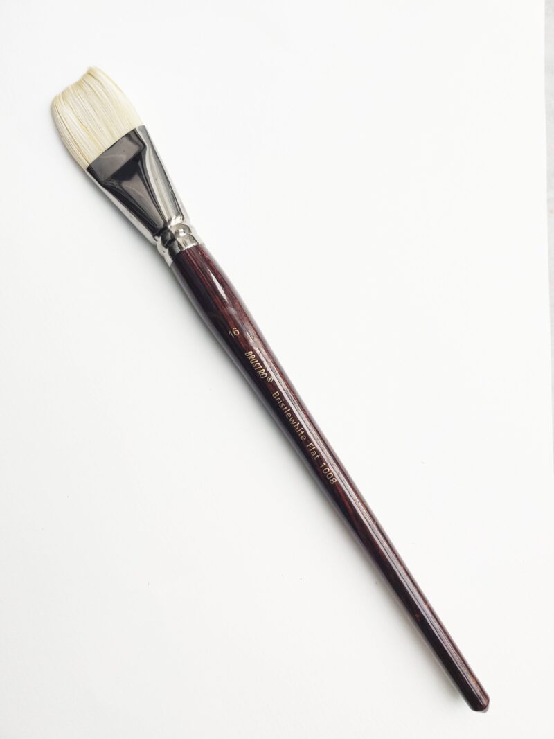 Brustro Artists Bristlewhite Flat Brush Series 1008 - Brush No. 16 (for Oil & Acrylic) - Image 2