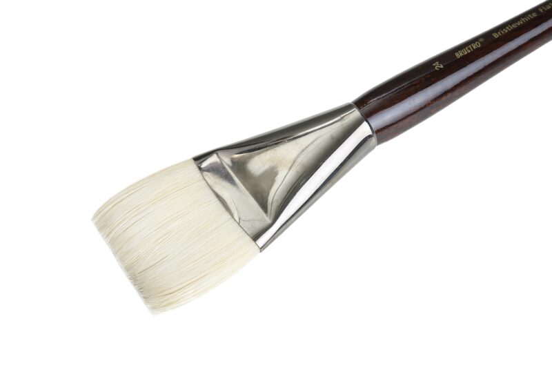 Brustro Artists Bristlewhite Flat Brush Series - 1008 - Brush No. 24 (for Oil & Acrylic) - Image 2
