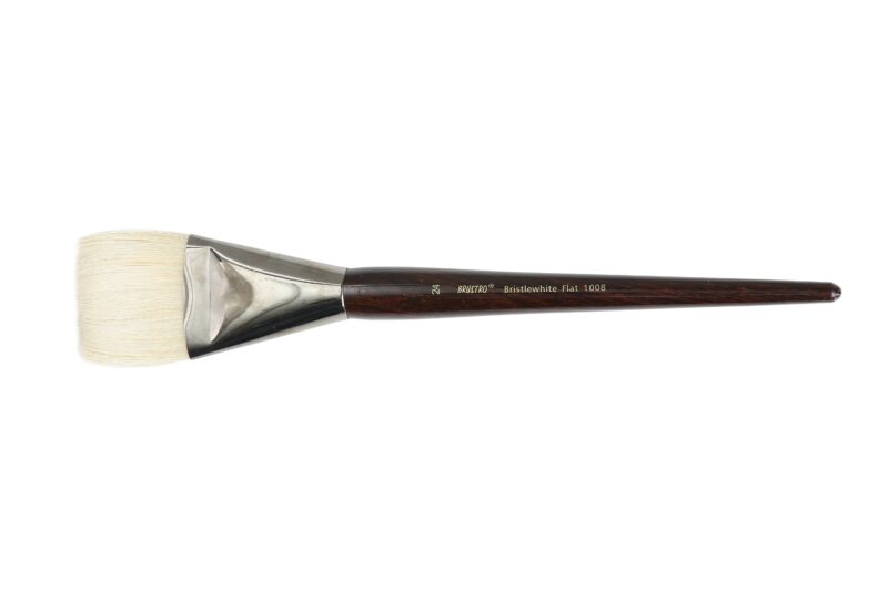 Brustro Artists Bristlewhite Flat Brush Series - 1008 - Brush No. 24 (for Oil & Acrylic) - Image 3