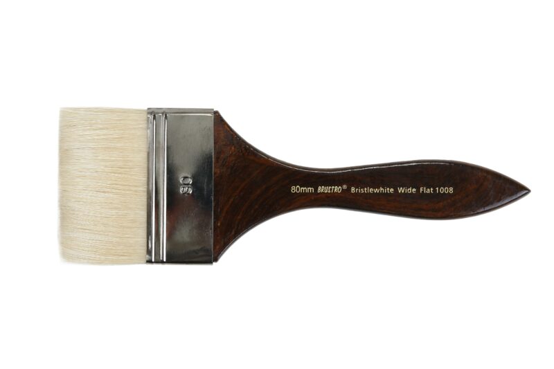 Brustro Artists Bristlewhite Flat Brush Series 1008 - Wide Brush, Size - 80mm (for Oil & Acrylic) - Image 3