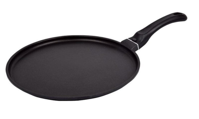 Inducta Die-Cast Aluminium Non-stick Dosa Tawa | 3.8 mm Extra Thick Base | 28cm Non Stick Tawa | Ideal for Roti/Paratha/Dosa | Induction Friendly | Soft Touch Bakelite Handle | 2 Year Warranty | Black