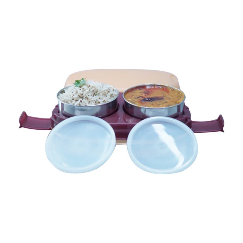 Hot Meal Slim Electric Lunch Box with 2 Container, 300Ml - Image 11