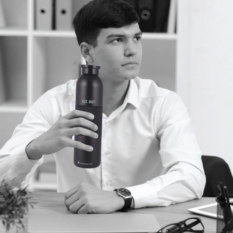 Biz-Bot, 540ml, Double Wall Stainless Steel Vacuum Insulated Hot And Cold Flask, Silicone Grip, Spill & Leak Proof, 2 Years Warranty - Image 9