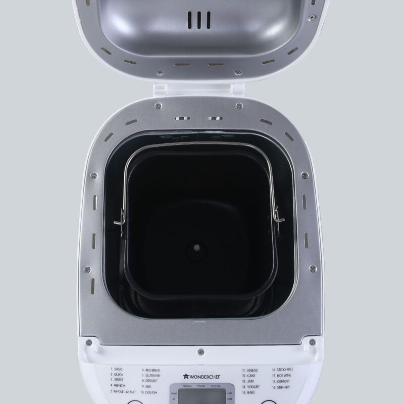 Regalia Fully Automatic Atta Kneader, Bread Maker, Dough Maker & Machine| With 19 Pre-set Menu| 550 Wattage| Chapati, Roti, Atta, Fresh Dough, Homemade Bread | Adjustable Crust Control| 3 Loaf Sizes| Dough Upto 1KG| Removable Bake Pan| 1 Year Warranty - Image 11