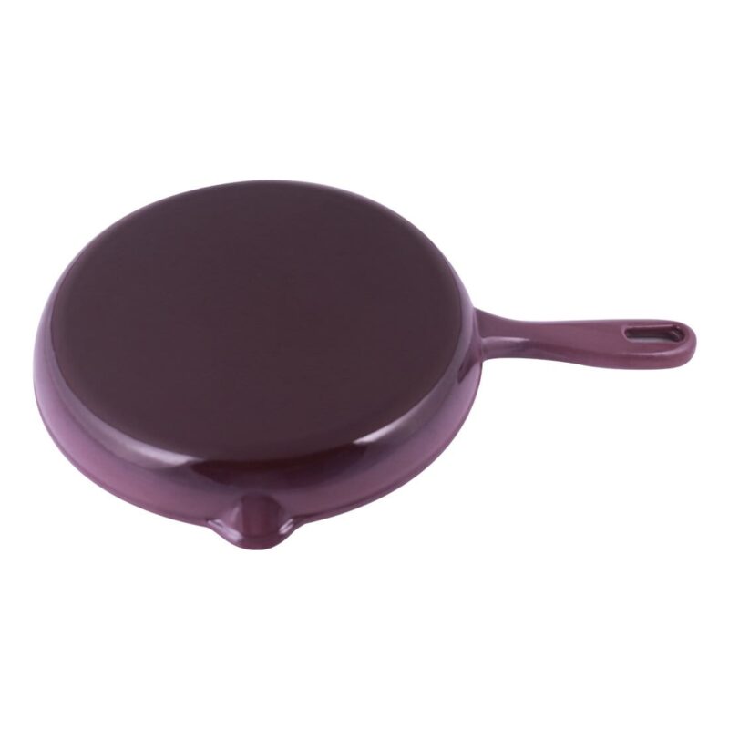 Ferro Cast-iron 26 cm Frying Pan, Corrosion-Resistant Coating, Compatible on Induction, 1.6 L, 5 Years Warranty, Purple - Image 9