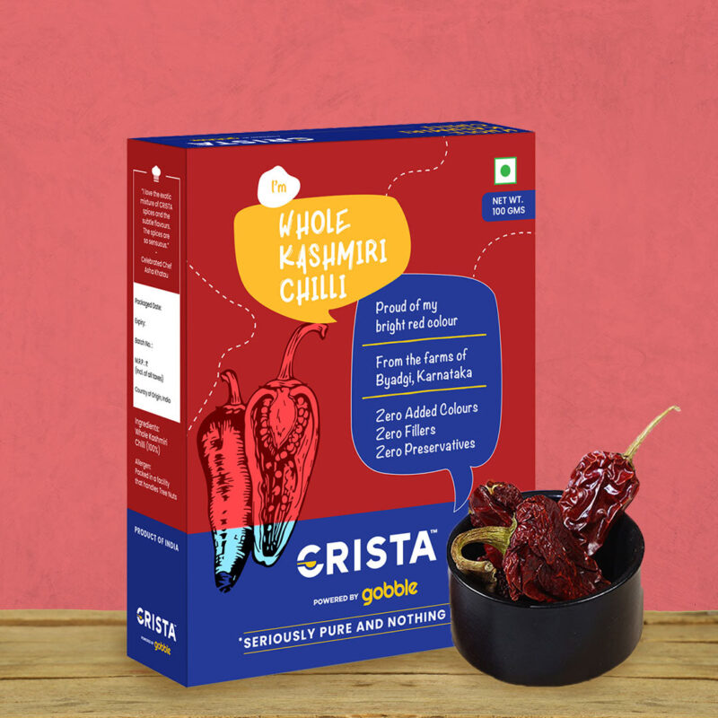 CRISTA Whole Kashmiri Chilli 100 gms - Image 2