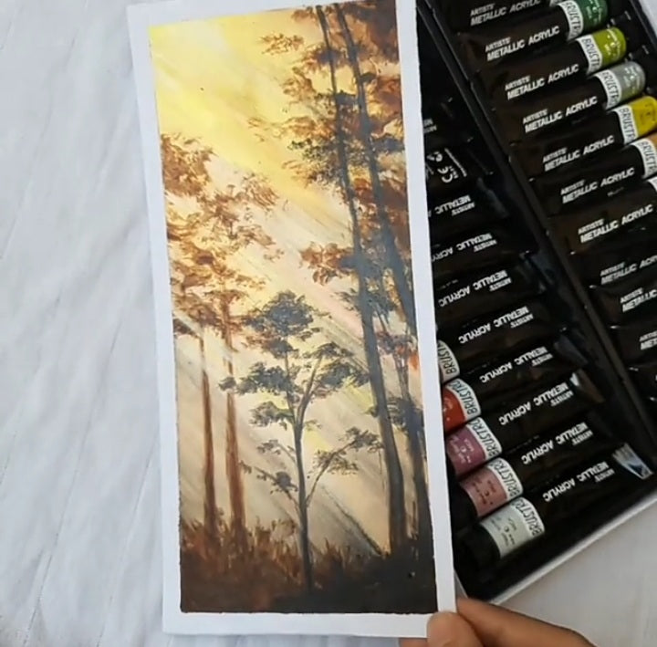 Brustro Artists' Metallic Acrylic Set of 24x12ml tubes - Image 7