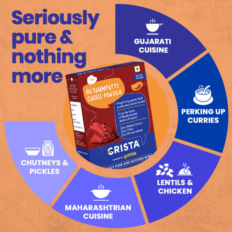 CRISTA Reshampatti Chilli Powder 100 gms - Image 3