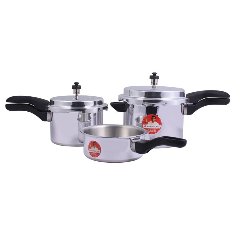Power 2,3,5L Pressure Aluminium Cooker Combo - Image 15