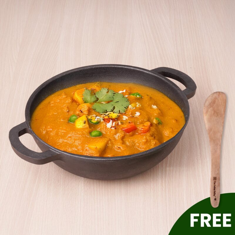 CASTrong Cast Iron Kadai ,Pre-seasoned, Nonstick, 100% Pure, Toxin-free, Induction, Free ₹110 Spatula, 25.4 cm, 2.3L, 2.5kg - Image 15