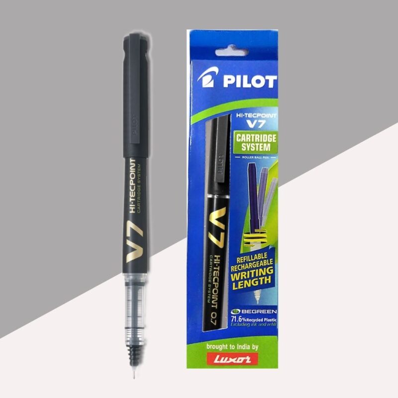 Pilot V7 Hitech Point Gel Pen Cartridge System – Black ( Pack of 1 )