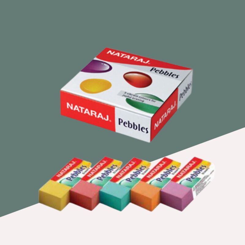 Nataraj Pebbles Eraser: Effortless Erasing ( Pack Of 20 )