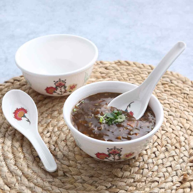 Venice Soup Bowl with Spoon - Red (Set of 6) - Image 4