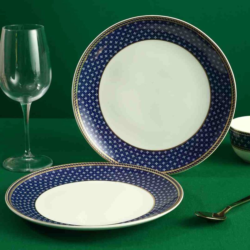 Sicilia Fine Bone China 8" Quarter Plate - Royal Blue - Set of 2 pcs - Image 9