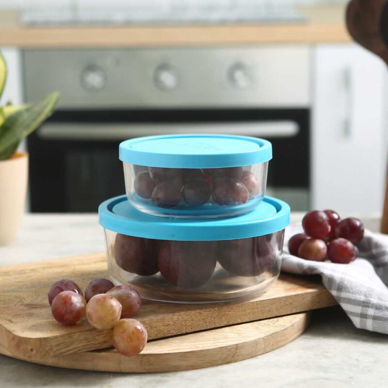 Bormioli Frigoverre 2 Pcs Round Glass Container - Image 5