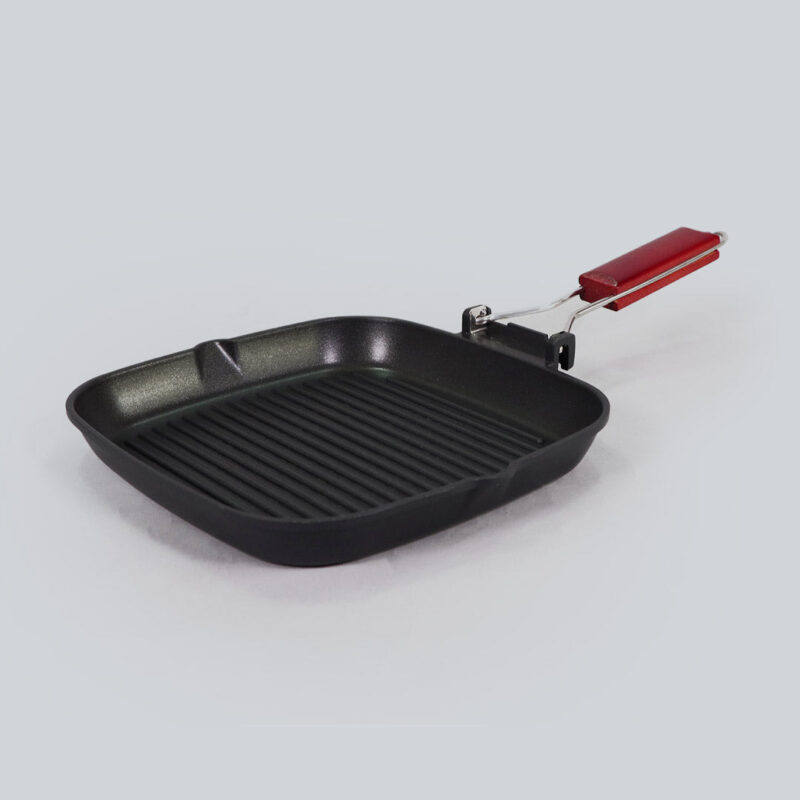Caesar Nonstick Folding Grill Pan | Ideal for Barbeque, Tandoori & Sandwiches | Smart Folding Handle | Space Saver | Gas & Induction Friendly | PFOA Free | 2.3L | 5 Year Warranty | Black - Image 9