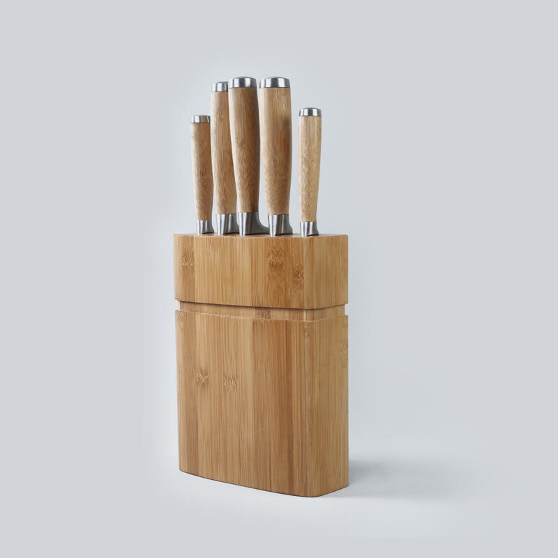 Razor Knife Block Set, Anti-rust Stainless Steel, Straight and Serrated Knives, 20.3 CM - Image 7