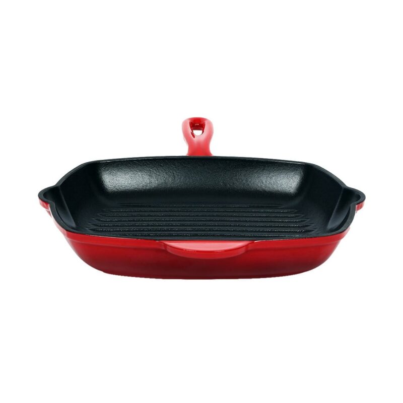 Ferro Cast-iron 26 cm Grill Pan, Induction Friendly, Enamel Coating, 2.3 L, 5 Years Warranty, Red - Image 5