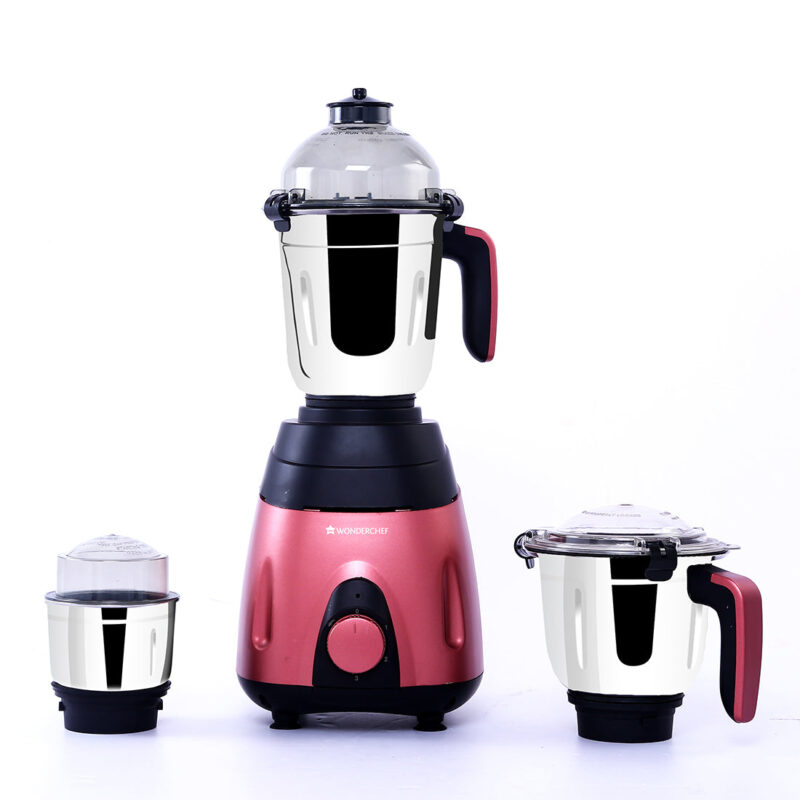 Vietri Mixer Grinder 750W with 3 Thick Steel Jars, Stainless Steel Sharp Blades, Secure Lid, 3 Speed Settings, 5 years Warranty on Motor, Black & Red - Image 13
