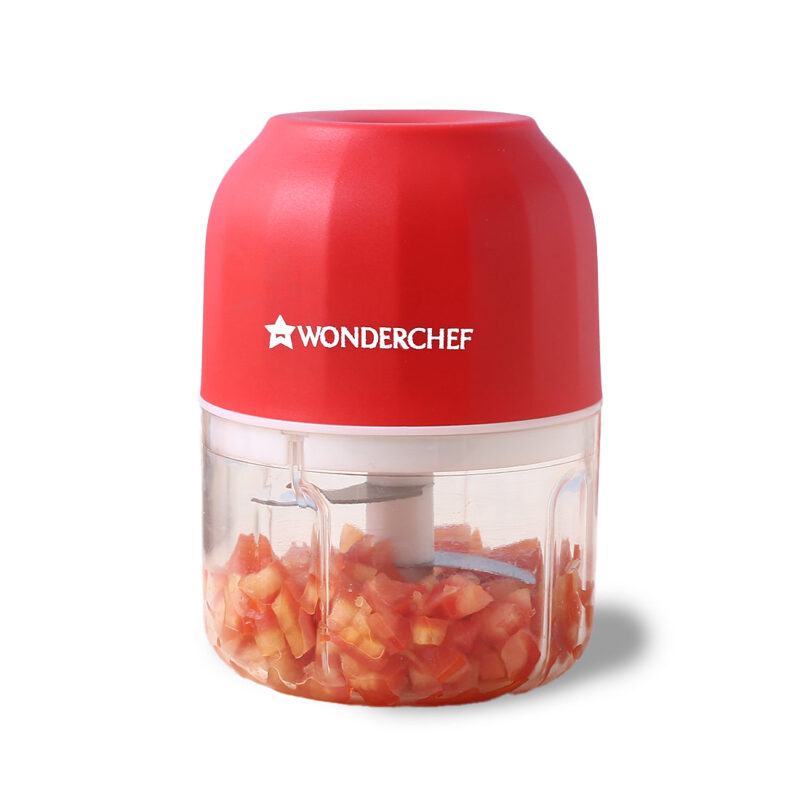 Zippy Rechargeable Wireless Electric Cordless Chopper, Stainless Steel Blades, One Touch Operation, 10 Seconds Chopping, Mincing Vegetable, Meat - 250 ML, 30 Watts, 1 Year Warranty - Image 5