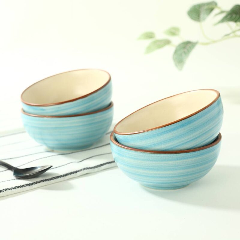 Teramo Veg Bowl Blue Set of 4 - Image 7