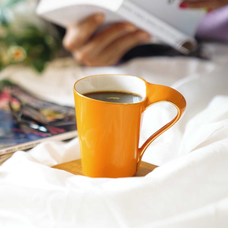 Sicilia Solid Yellow Mugs 190 ml Set of 2 - Image 2