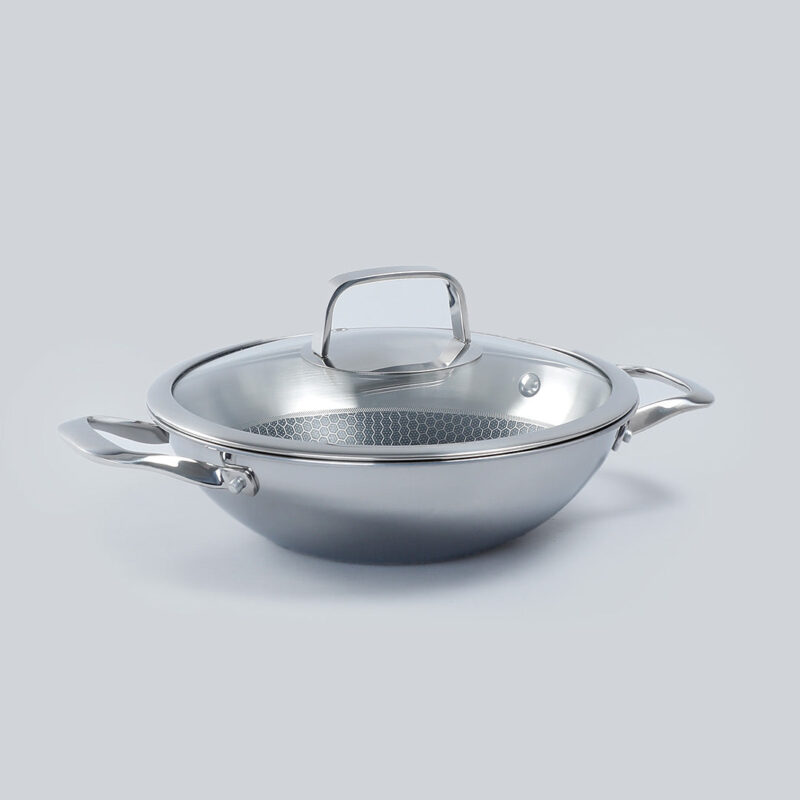 Stanton 28 cm Non-stick Kadhai/Kadai with Lid - 3.4 Litre | 3 ply steel - Image 9