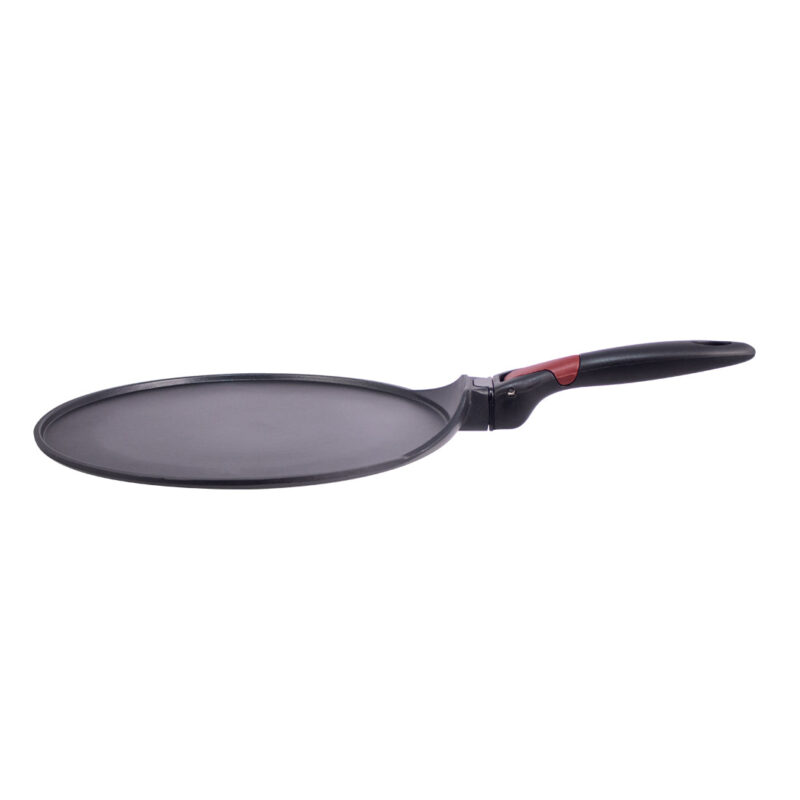 Click Space Saver 30 cm Non-stick Dosa Tawa, Induction Bottom, Foldable Handle, Aluminium, 4mm, 2 Years Warranty, Black - Image 2