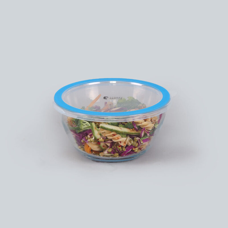 Ment Borosilicate Glass Mixing Bowl With Lid 1050ml - Image 3