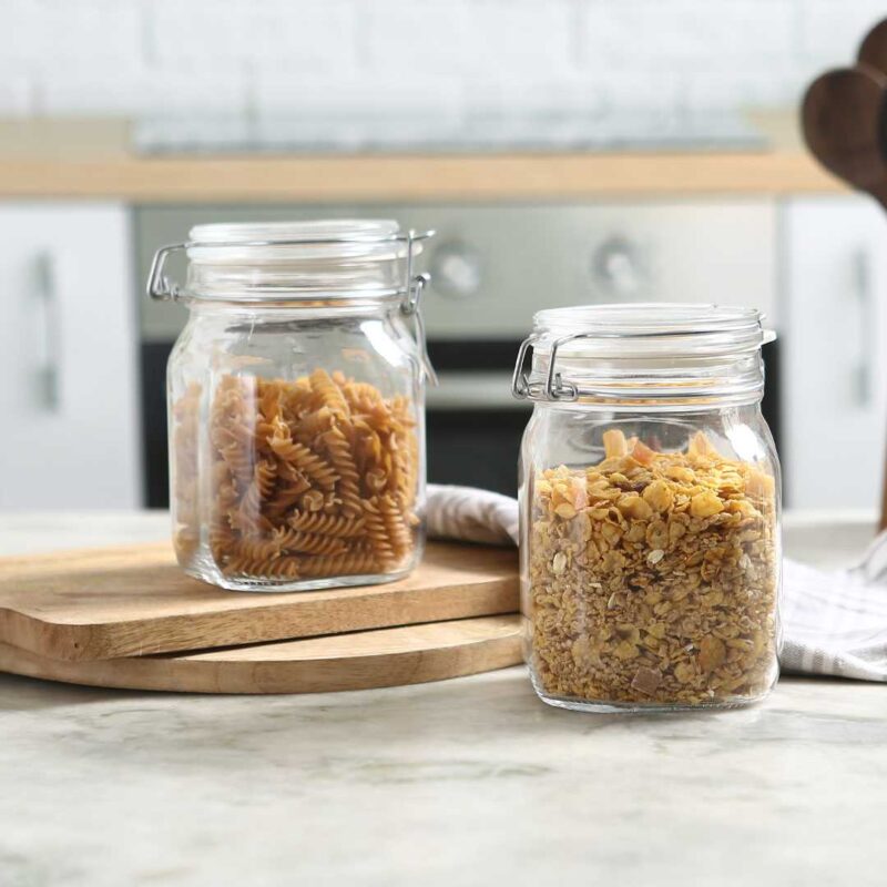 Bormioli Fido 2 Pcs Set Glass Jar Container Large - Image 8