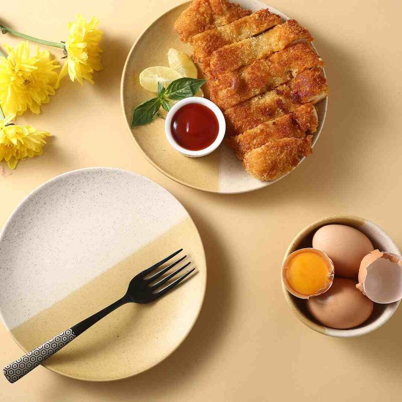 Teramo Yellow Quarter Plate set of 2 - Image 6