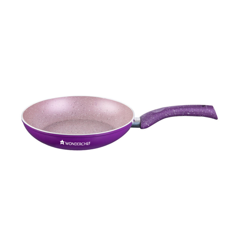 Granite 24 cm Non-Stick Fry Pan | 1.8L | Purple | 5 Layer PFOA Free Non-Stick Coating | Compatible with Hot Plate, Hobs, Gas Stove, Ceramic Plate and Induction cooktop | 2 Year Warranty - Image 2