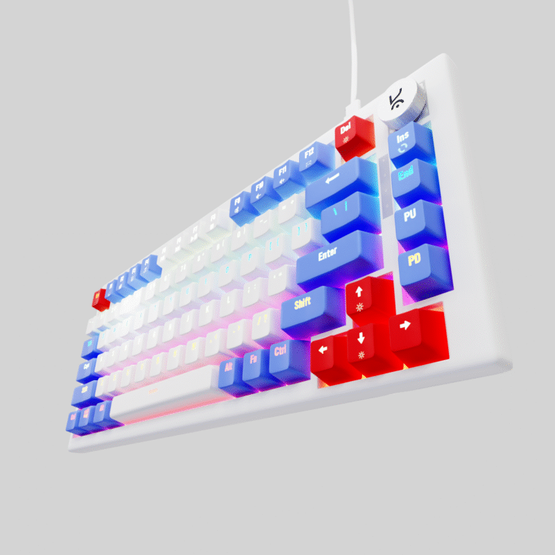 Hive White-Purple Wired Gaming Keyboard