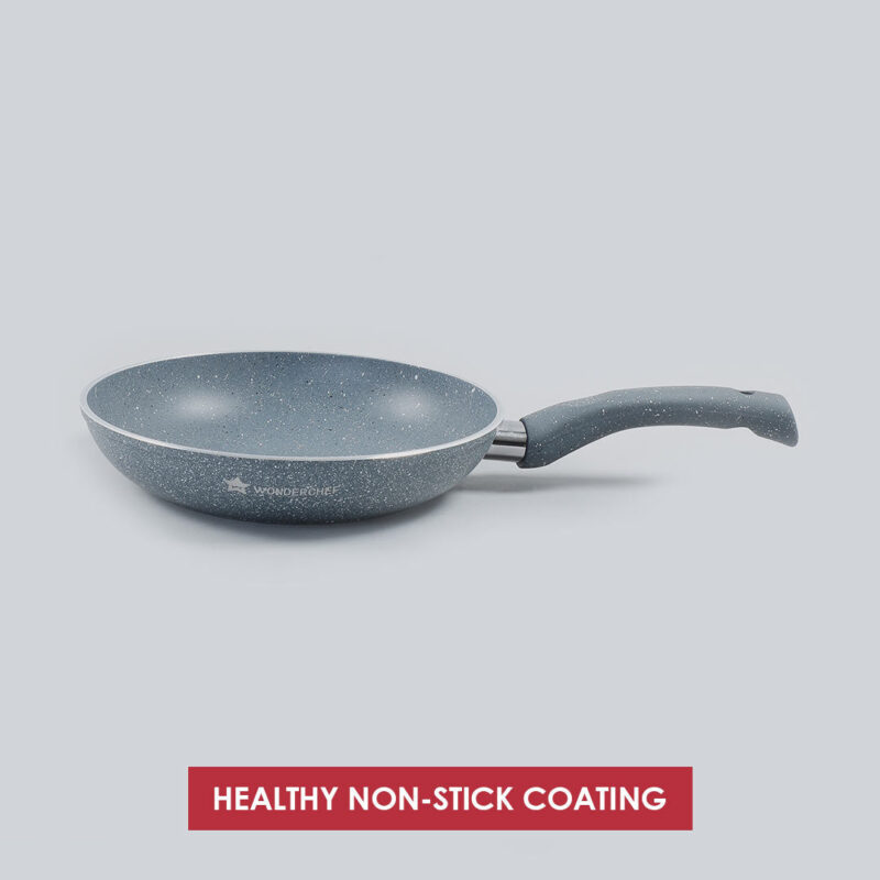 Granite 24 cm Non-Stick Fry Pan | 1.8 L | Grey | 5 Layer PFOA Free Non-Stick Coating | Compatible with Hot Plate, Hobs, Gas Stove, Ceramic Plate and Induction cooktop | 2 Years Warranty - Image 12