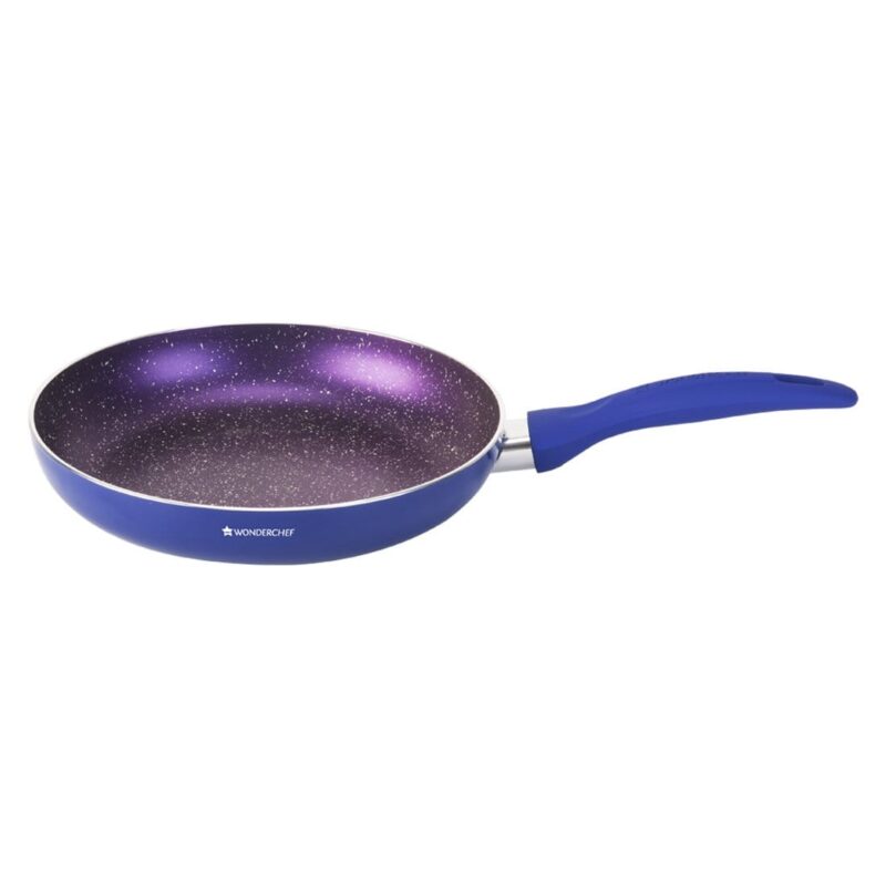 Wonderchef Renewed Blueberry Aluminium 24cm Fry Pan | Non-Stick | Induction Friendly Cookware | Soft Touch Handle | Pure Grade Aluminium | PFOA Free - Image 3