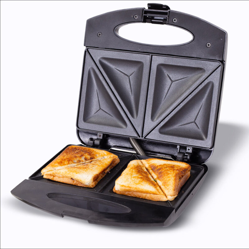Acura Plus Sandwich Maker | 750W | Non-stick Aluminium Grill Plates | For Crispy Toast Sandwiches | Cool-touch Body with LED Indicator Lights | Easy to Clean | 2-year Warranty | Black - Image 7